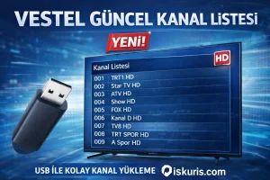 Vestel Güncel Kanal Listesi | USB ile Sıralı Kanal Yükleme