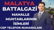Malatya Battalgazi Mahalle Muhtarları İsim – İletişim No