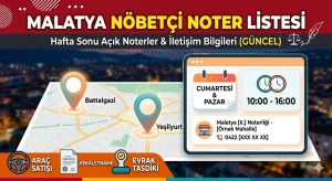 2026 Malatya Nöbetçi Noter Listesi: Hafta Sonu Hangi Noter Açık? (GÜNCEL)